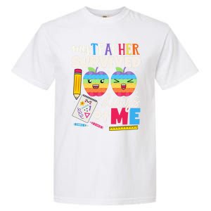 My Teacher Survived 100 Days Of Me In School Funny Students Gift Garment-Dyed Heavyweight T-Shirt