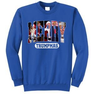 Merry Trumpmas Santa Trump Christmas Pajamas Funny Cool Gift Tall Sweatshirt