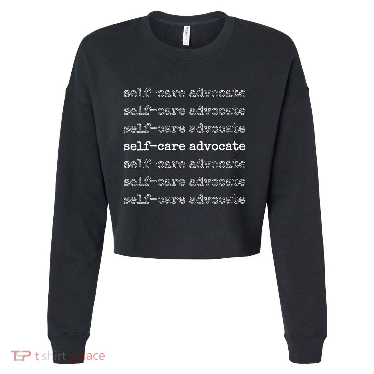 Mindfulness Therapists Selfcare Advocate Vneck Cropped Pullover Crew