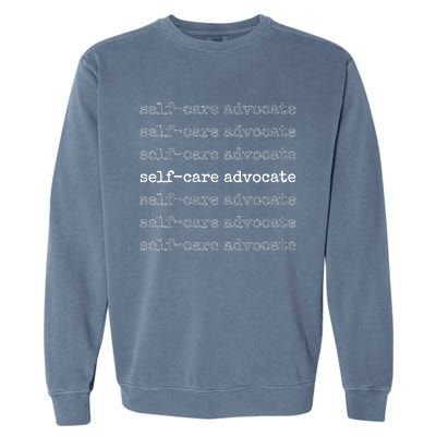 Mindfulness Therapists Selfcare Advocate Vneck Garment-Dyed Sweatshirt