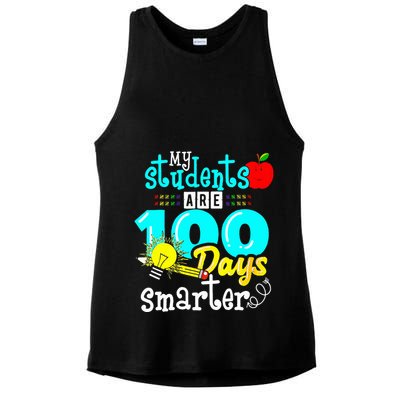 My Teacher Survived 100 Days Of Me Funny 100 Days Of School  Ladies PosiCharge Tri-Blend Wicking Tank