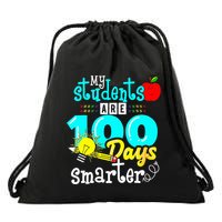 My Teacher Survived 100 Days Of Me Funny 100 Days Of School  Drawstring Bag
