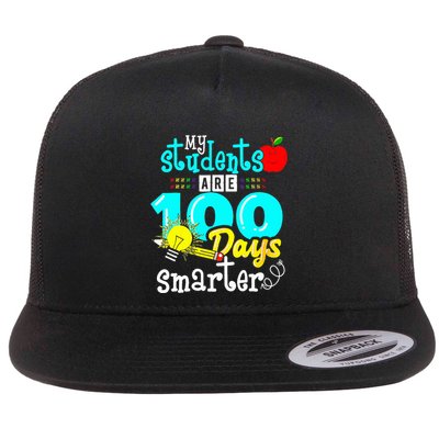My Teacher Survived 100 Days Of Me Funny 100 Days Of School  Flatbill Hat