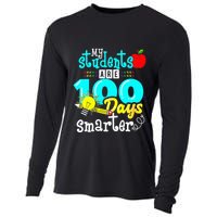 My Teacher Survived 100 Days Of Me Funny 100 Days Of School  Cooling Performance Long Sleeve Crew