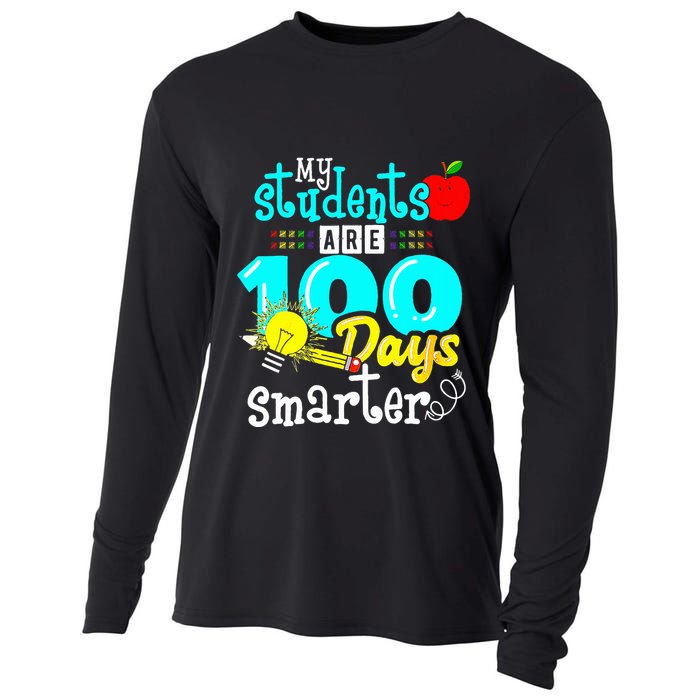 My Teacher Survived 100 Days Of Me Funny 100 Days Of School  Cooling Performance Long Sleeve Crew