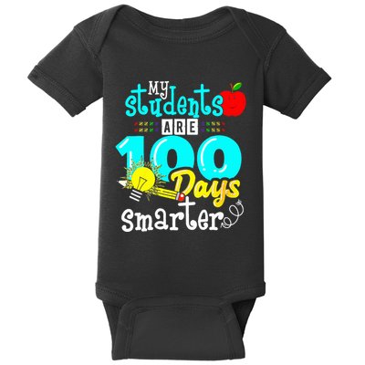 My Teacher Survived 100 Days Of Me Funny 100 Days Of School  Baby Bodysuit