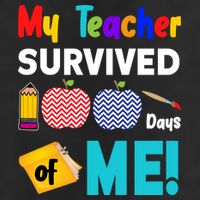 My Teacher Survived 100 Days Of Me 7 Panel Mesh Trucker Snapback Hat