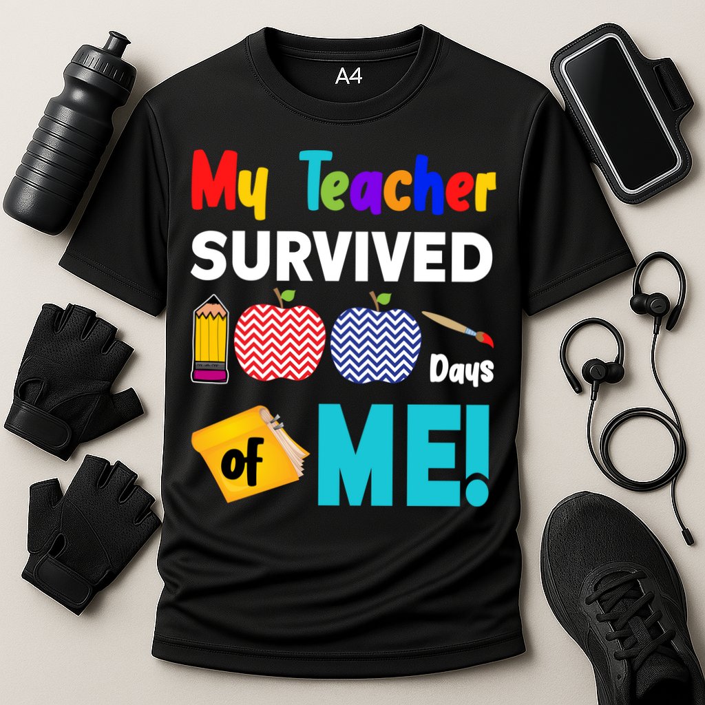 My Teacher Survived 100 Days Of Me Performance Shirt