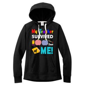 My Teacher Survived 100 Days Of Me Women's Fleece Hoodie