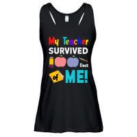 My Teacher Survived 100 Days Of Me Ladies Essential Flowy Tank