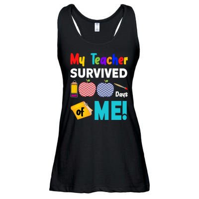 My Teacher Survived 100 Days Of Me Ladies Essential Flowy Tank