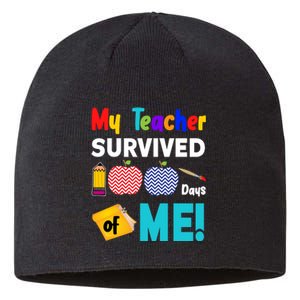 My Teacher Survived 100 Days Of Me Sustainable Beanie