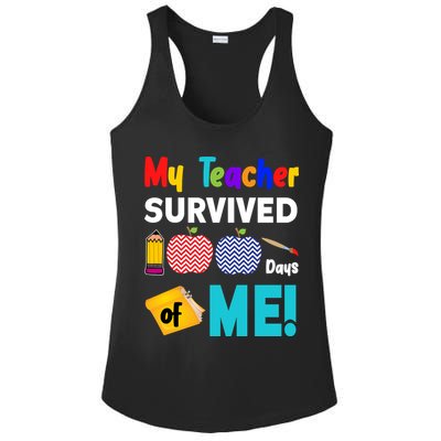 My Teacher Survived 100 Days Of Me Ladies PosiCharge Competitor Racerback Tank