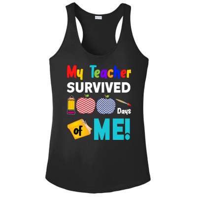 My Teacher Survived 100 Days Of Me Ladies PosiCharge Competitor Racerback Tank