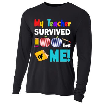 My Teacher Survived 100 Days Of Me Cooling Performance Long Sleeve Crew