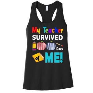 My Teacher Survived 100 Days Of Me Women's Racerback Tank