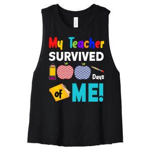 My Teacher Survived 100 Days Of Me Women's Racerback Cropped Tank