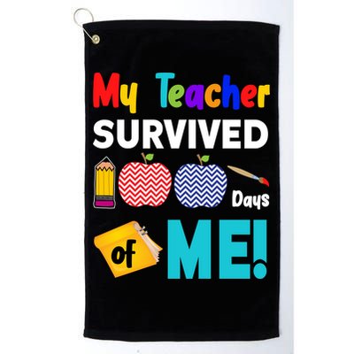 My Teacher Survived 100 Days Of Me Golf Towel