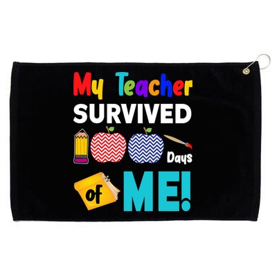 My Teacher Survived 100 Days Of Me Grommeted Golf Towel