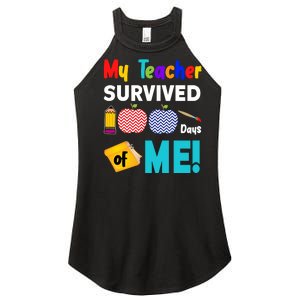 My Teacher Survived 100 Days Of Me Women's Perfect Tri Rocker Tank