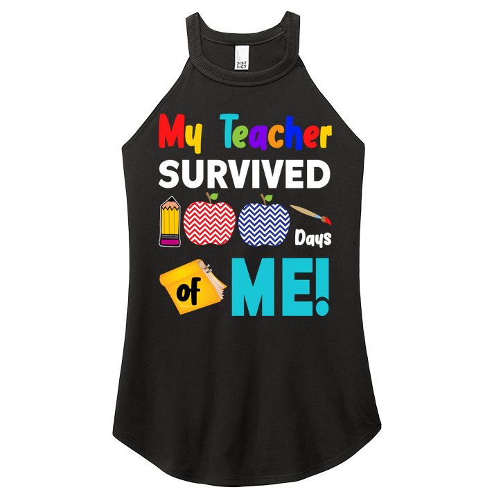 My Teacher Survived 100 Days Of Me Women's Perfect Tri Rocker Tank