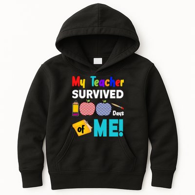 My Teacher Survived 100 Days Of Me Kids Hoodie