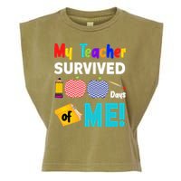 My Teacher Survived 100 Days Of Me Garment-Dyed Women's Muscle Tee