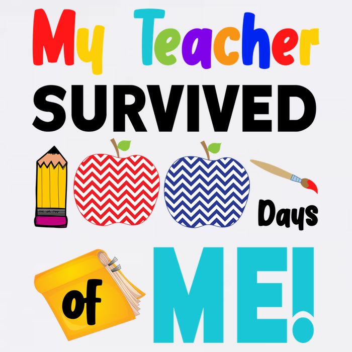 My Teacher Survived 100 Days Of Me Garment-Dyed Sweatshirt