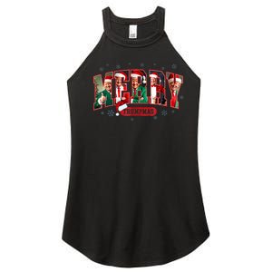 Merry Trumpmas Santa Trump Christmas Pajamas Funny Women's Perfect Tri Rocker Tank