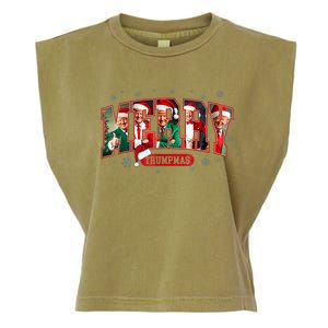 Merry Trumpmas Santa Trump Christmas Pajamas Funny Garment-Dyed Women's Muscle Tee