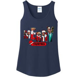 Merry Trumpmas Santa Trump Christmas Pajamas Humor Ladies Essential Tank