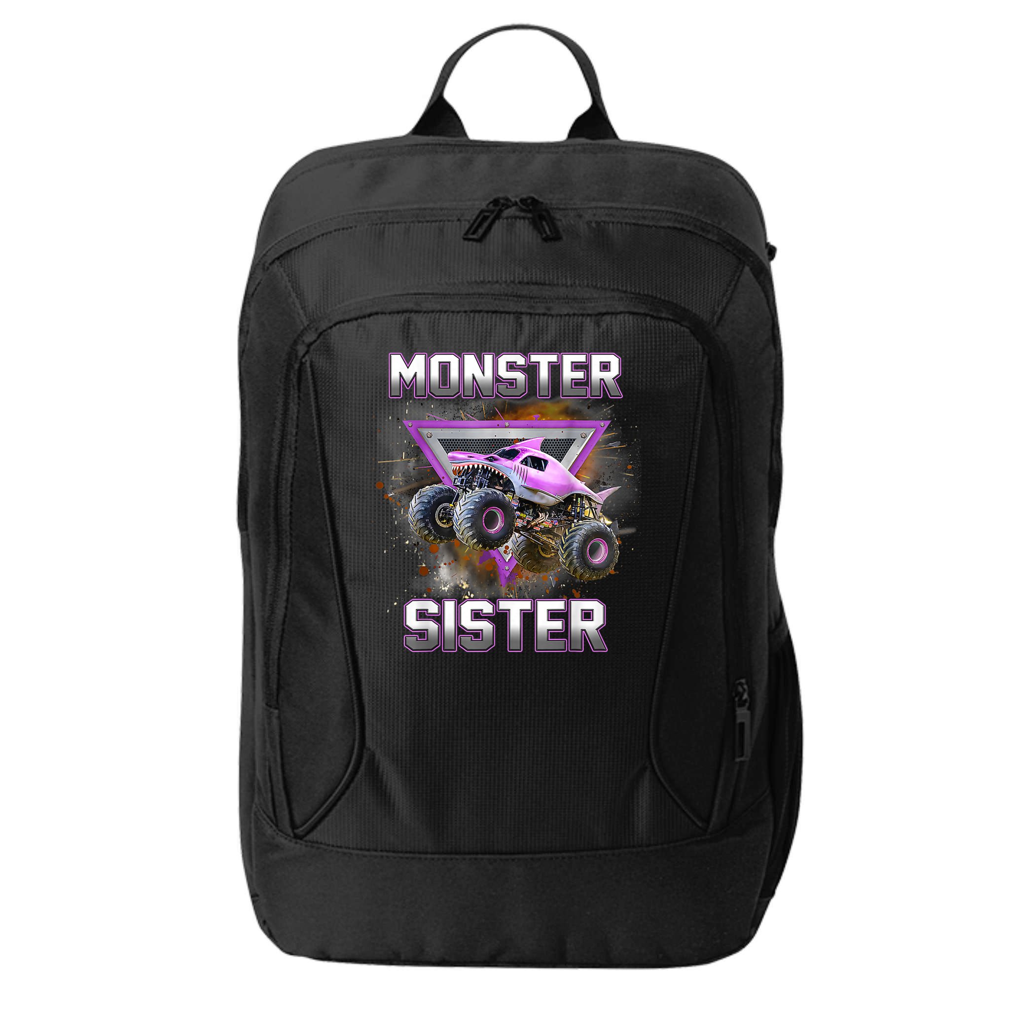 Monster Truck Sister Monster Truck Are My Jam Truck City Backpack