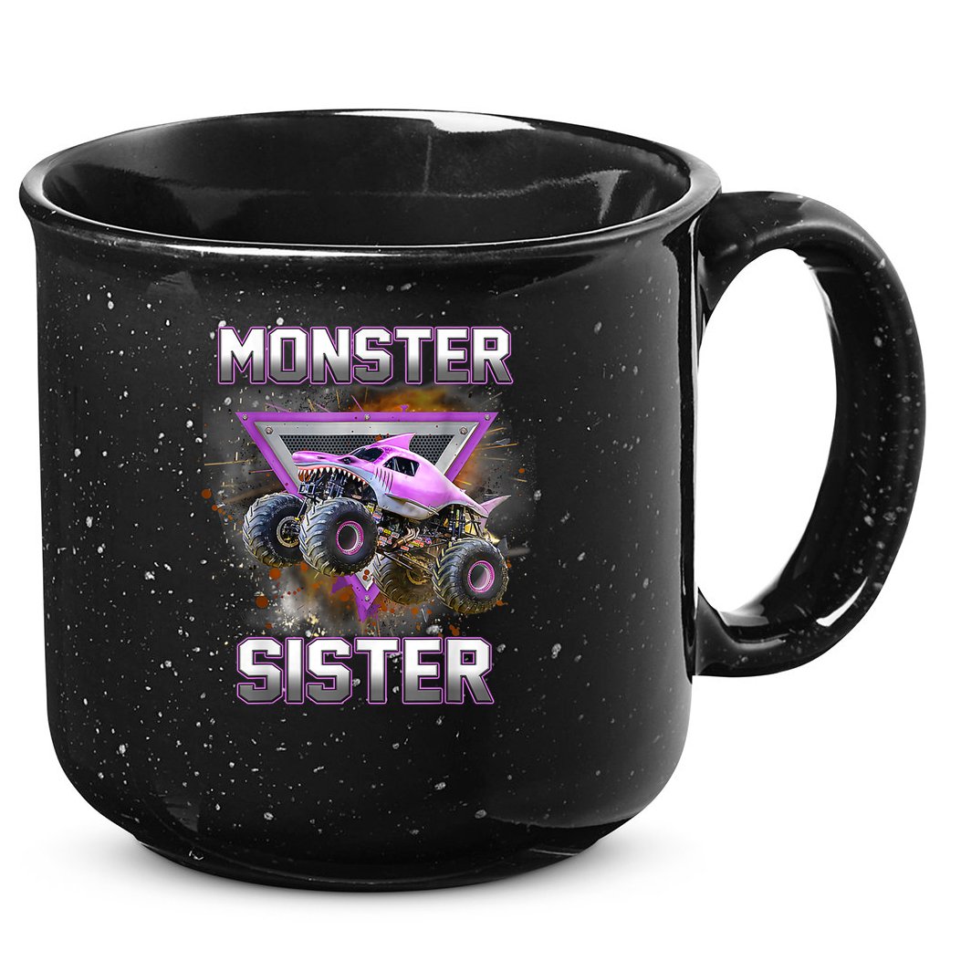 Monster Truck Sister Monster Truck Are My Jam Truck 15oz Campfire Ceramic Mug