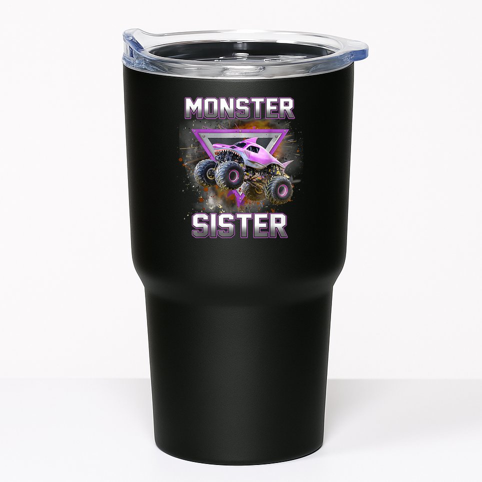 Monster Truck Sister Monster Truck Are My Jam Truck Tumbler