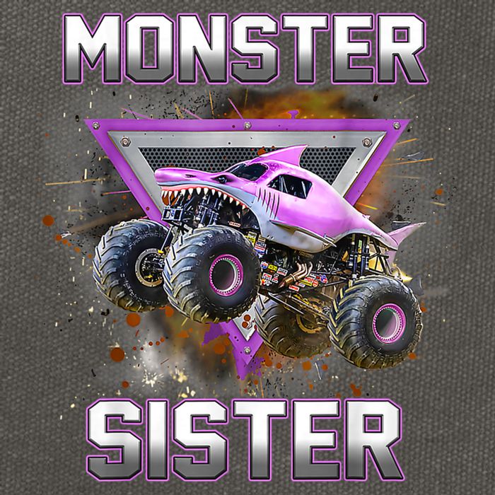 Monster Truck Sister Monster Truck Are My Jam Truck Cotton Canvas Backpack