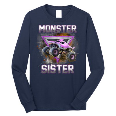 Monster Truck Sister Monster Truck Are My Jam Truck Long Sleeve Shirt