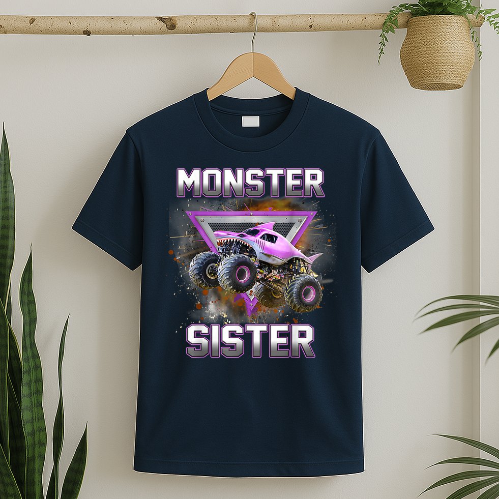 Monster Truck Sister Monster Truck Are My Jam Truck T-Shirt