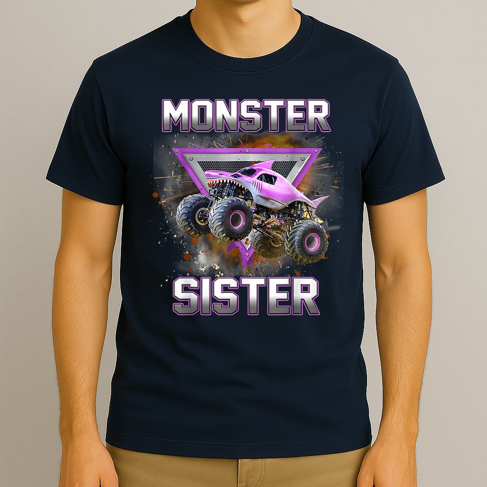 Monster Truck Sister Monster Truck Are My Jam Truck T-Shirt
