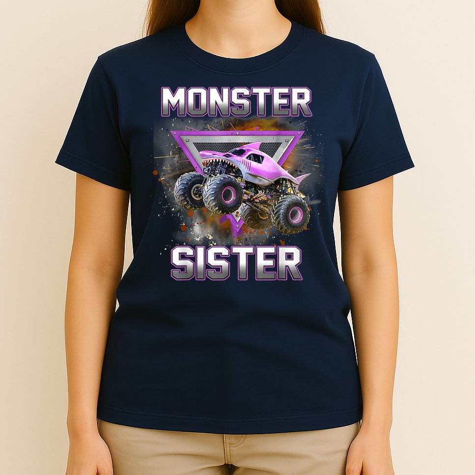 Monster Truck Sister Monster Truck Are My Jam Truck T-Shirt