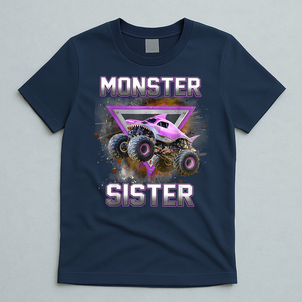 Monster Truck Sister Monster Truck Are My Jam Truck T-Shirt