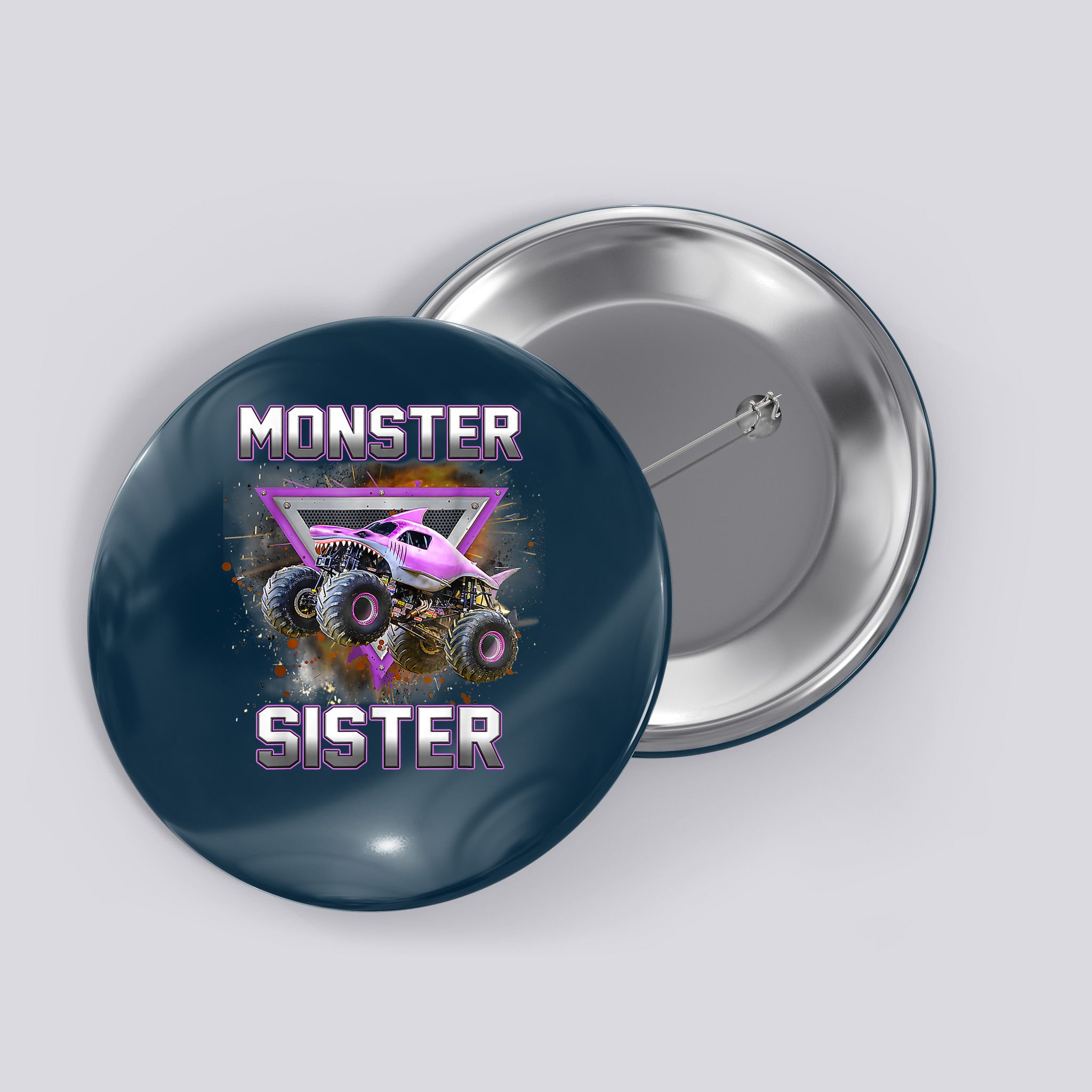 Monster Truck Sister Monster Truck Are My Jam Truck Button