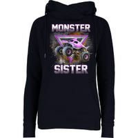 Monster Truck Sister Monster Truck Are My Jam Truck Womens Funnel Neck Pullover Hood