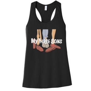 My Three Sons Shoes Retro Lover Gift Women's Racerback Tank