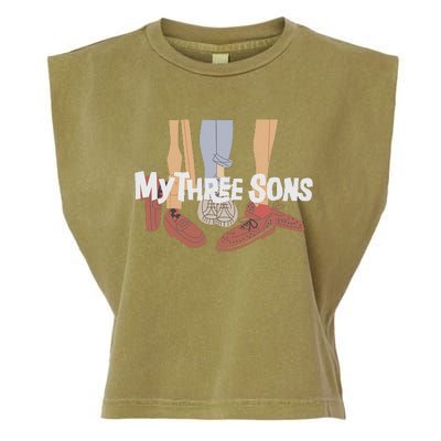 My Three Sons Shoes Retro Lover Gift Garment-Dyed Women's Muscle Tee