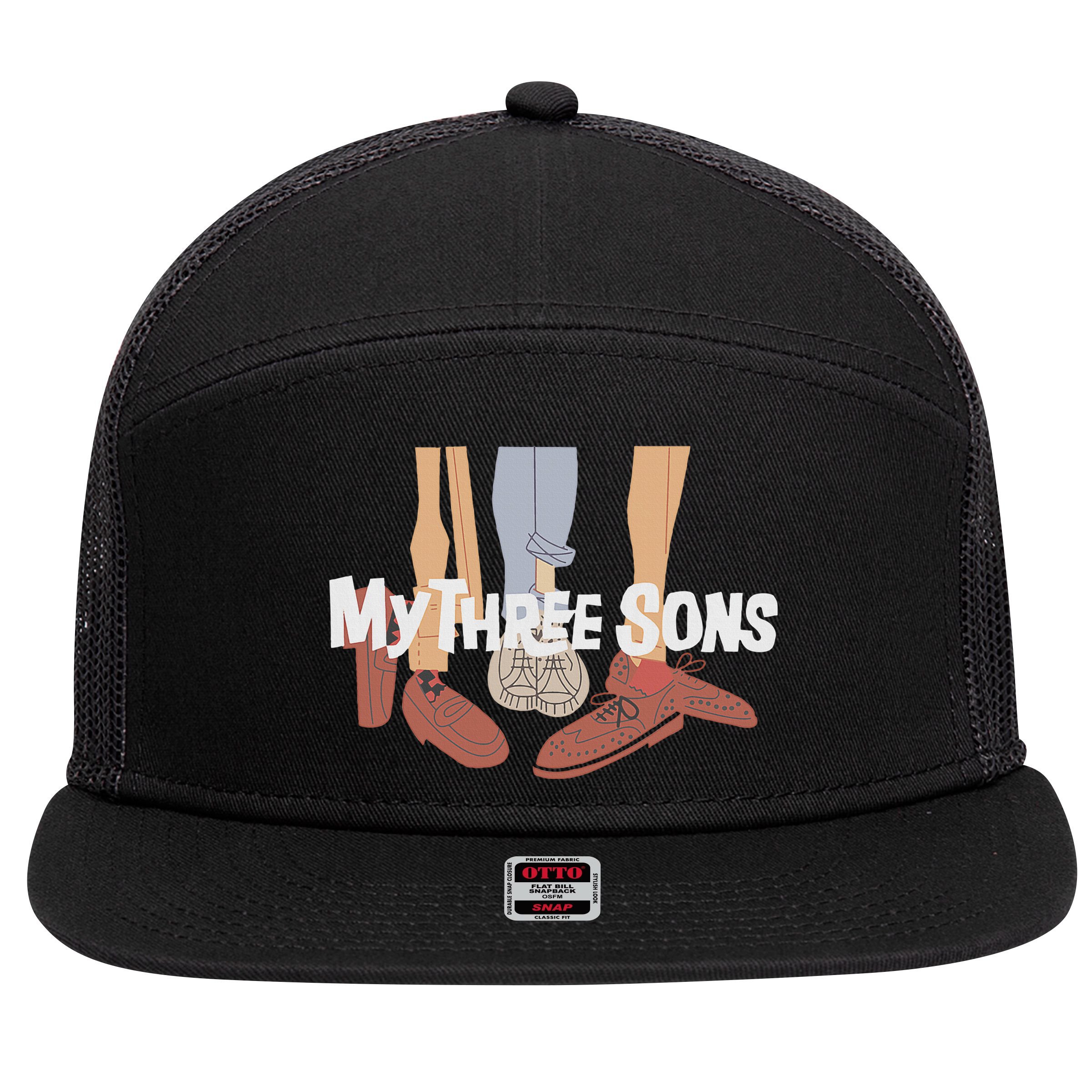 My Three Sons Shoes Retro Lover 7 Panel Mesh Trucker Snapback Hat