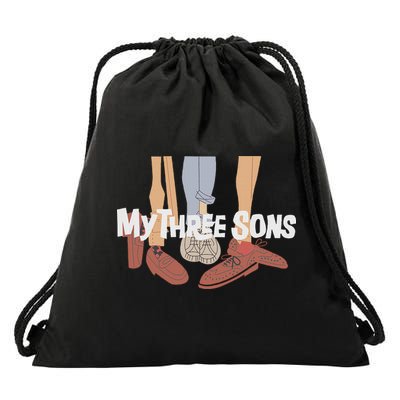 My Three Sons Shoes Retro Lover Drawstring Bag