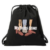 My Three Sons Shoes Retro Lover Drawstring Bag