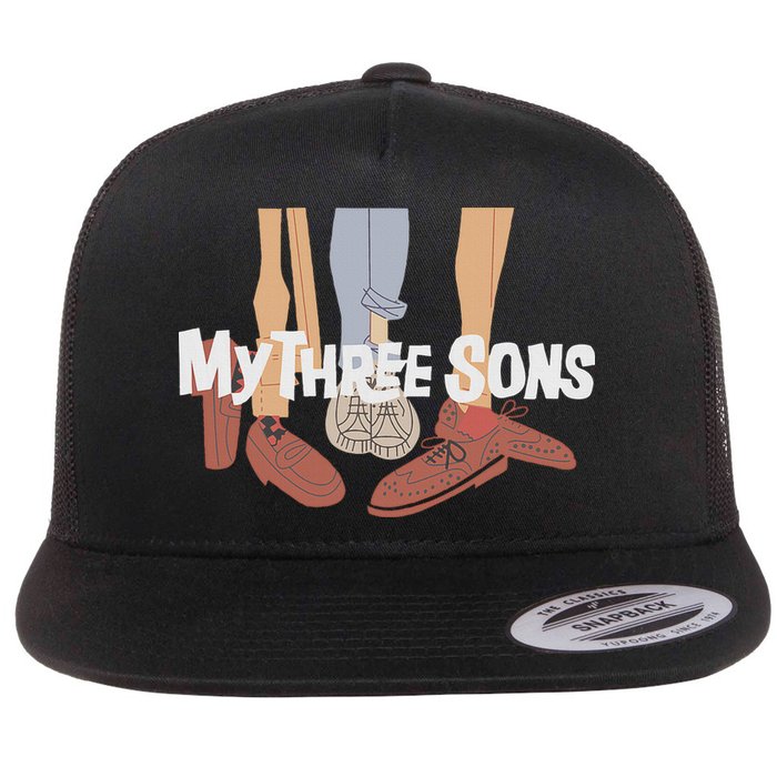 My Three Sons Shoes Retro Lover Flat Bill Trucker Hat