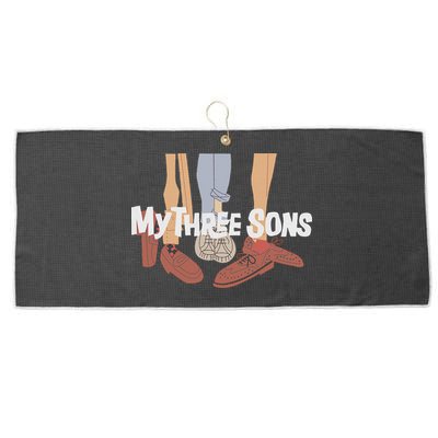 My Three Sons Shoes Retro Lover Large Microfiber Waffle Golf Towel