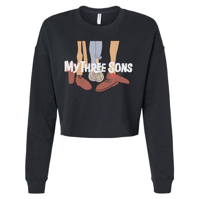 My Three Sons Shoes Retro Lover Cropped Pullover Crew